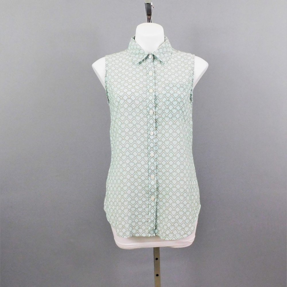 Van Heusen‎ Women Shirt Blue Green M